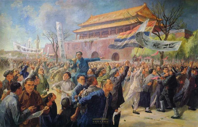 周令釗《五四運(yùn)動(dòng)》油畫，1951年，中國國家博物館藏.jpg